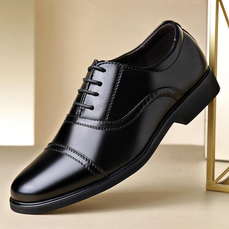 Men's Dress Shoes Formal Business Casual Lace Up Oxford Suit Tuxedo Patent Leather Shoes Slip On Soft Leather Dress Tuxedo Shoes(7)4