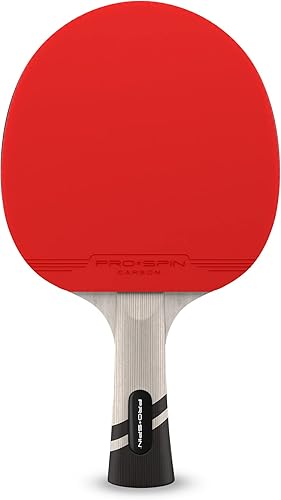 Miniatura 8 de PRO-SPIN - Raquetas de ping pong  Raquetas de tenis de mesa premium con fibra de carbono  Hoja de 7 capas de la serie Elite, goma premium, esponja