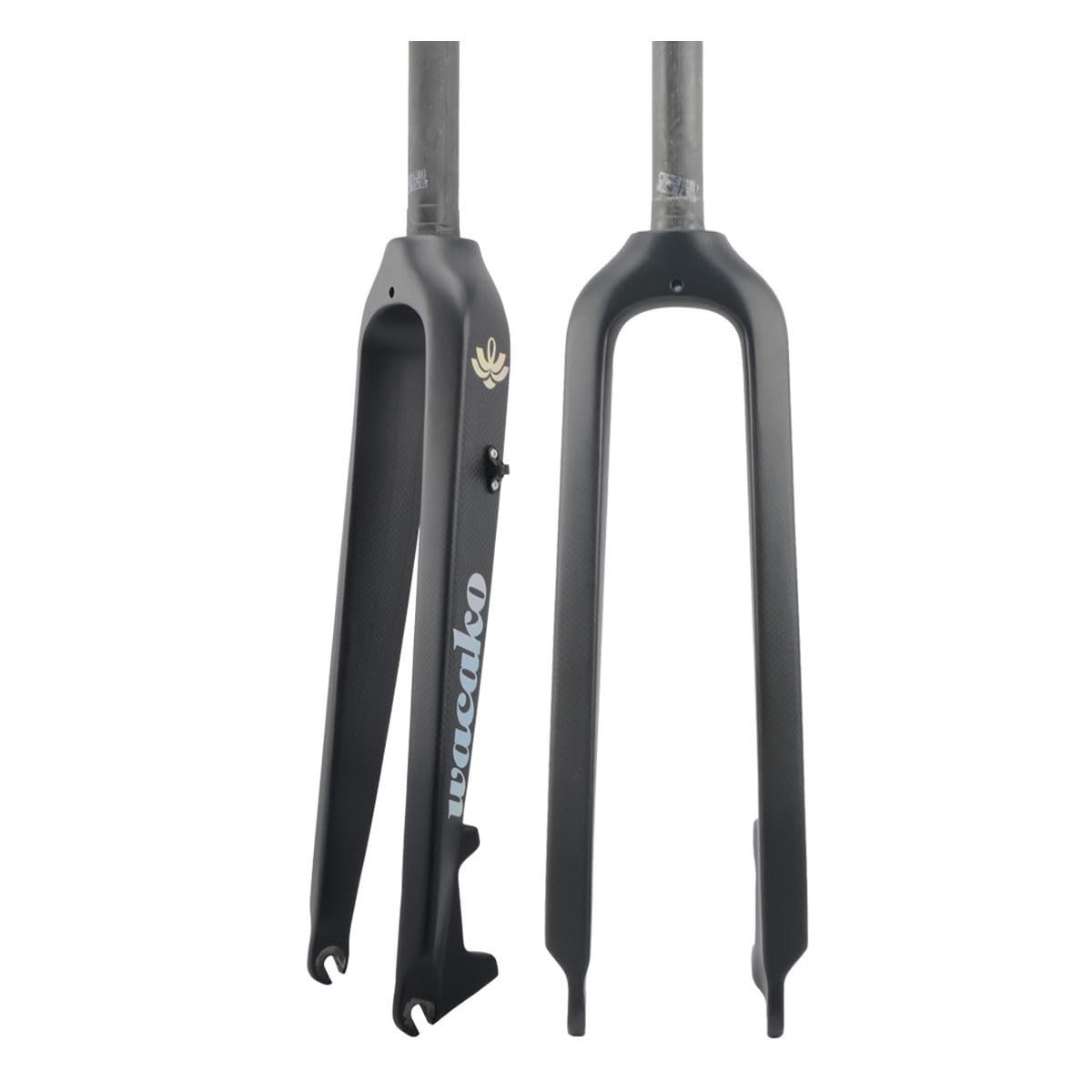 Forcella per Mountain Bike 26in 27.5in 29in 29L in Fibra di Carbonio Rigida, Tubo Dritto da 1-1/8'', Tubo Conico Rigido da 1-1/2'', Freno a Disco Anteriore 9 * 100mm QR (Nero Opaco B