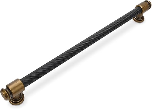 Miniatura 6 de POVEFONK Paquete de 10 manijas de gabinete de cocina de níquel satinado cepillado de 7.5 pulgadas (7.559 in) moleteadas, tiradores de cajón