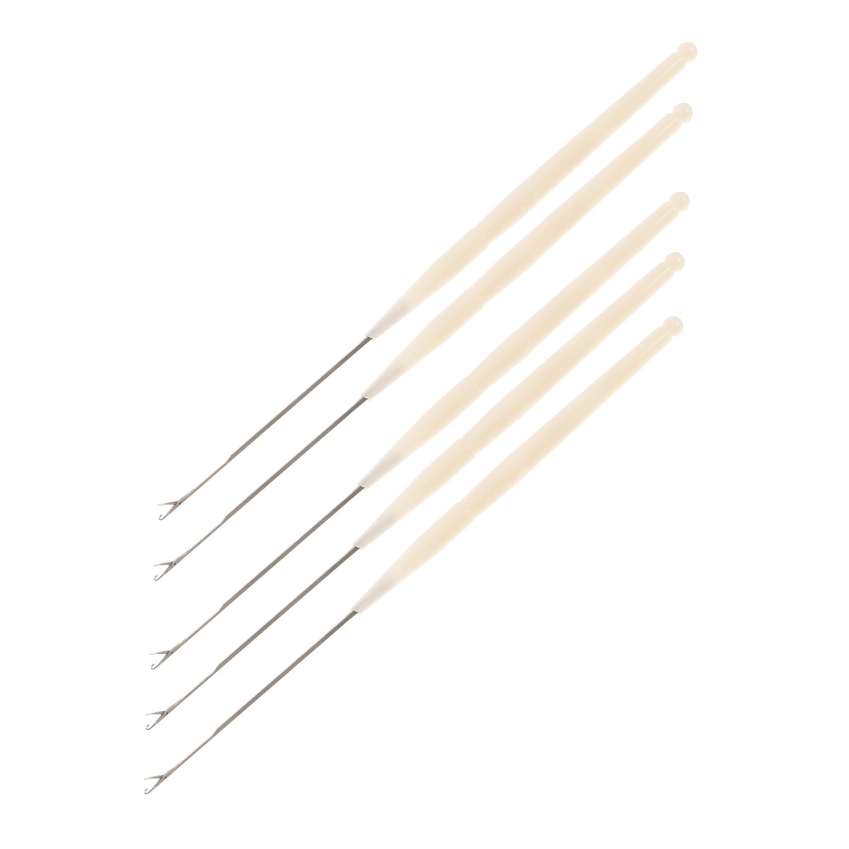 HOODANCOS DIY Beading Needles Set 5pcs Beading Thread Needles Plastic Handle Bead Threading Tool Jewelry Making Tools for Bead Threading