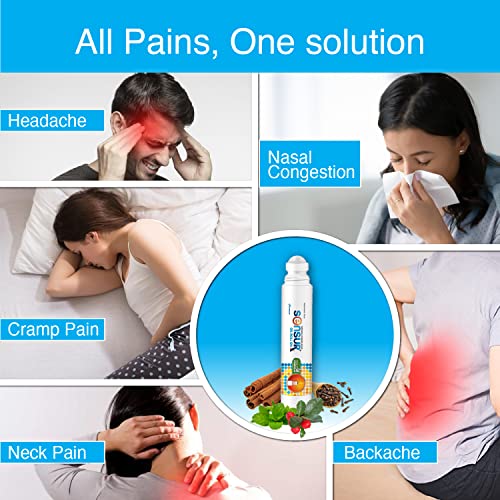 Image of Sensur Natural & Ayurvedic Pain Relief Oil Roll On -(10ml, Pack of 12) Fast ReliefAll Pains, One solution