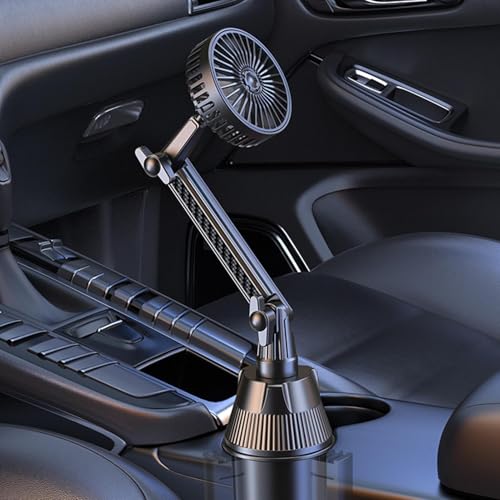 Ventilador de coche regulable y compacto con alimentación USB eficiente 5