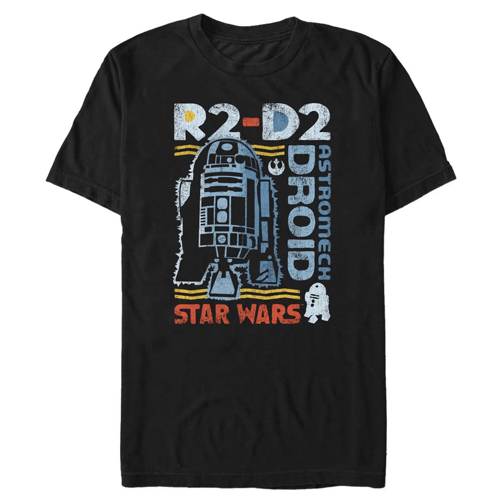 T-shirt Star Wars grande taille noir pour homme avec motif Droid - 2