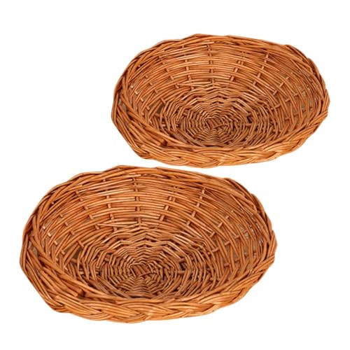 Cesta de mimbre ligera de 2 piezas: organización óptima de snacks 2