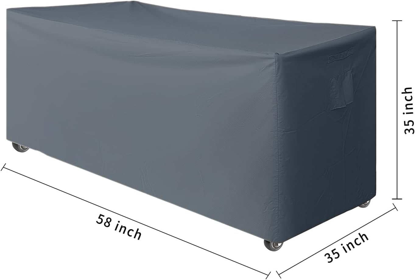 Outdoor Loveseat Cover,Waterproof for Outdoor Couch Cover, Outdoor Sofa Covers, Patio Furniture Covers, Patio Furniture Set, 58" W x 35" D x 35" H Grey
