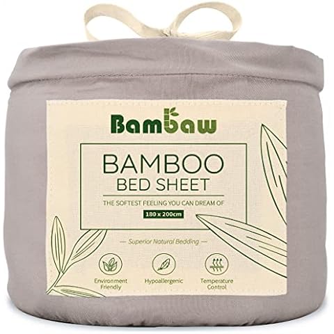Grey Bamboo Superking Fitted Sheet Cover