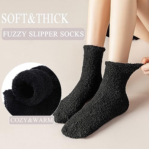 Image of Ginmewrae Fuzzy Socks for Women, Mothers Day Gifts Cozy Warm Fluffy Socks Thick Slipper Socks Birthday Valentine's Day Gifts