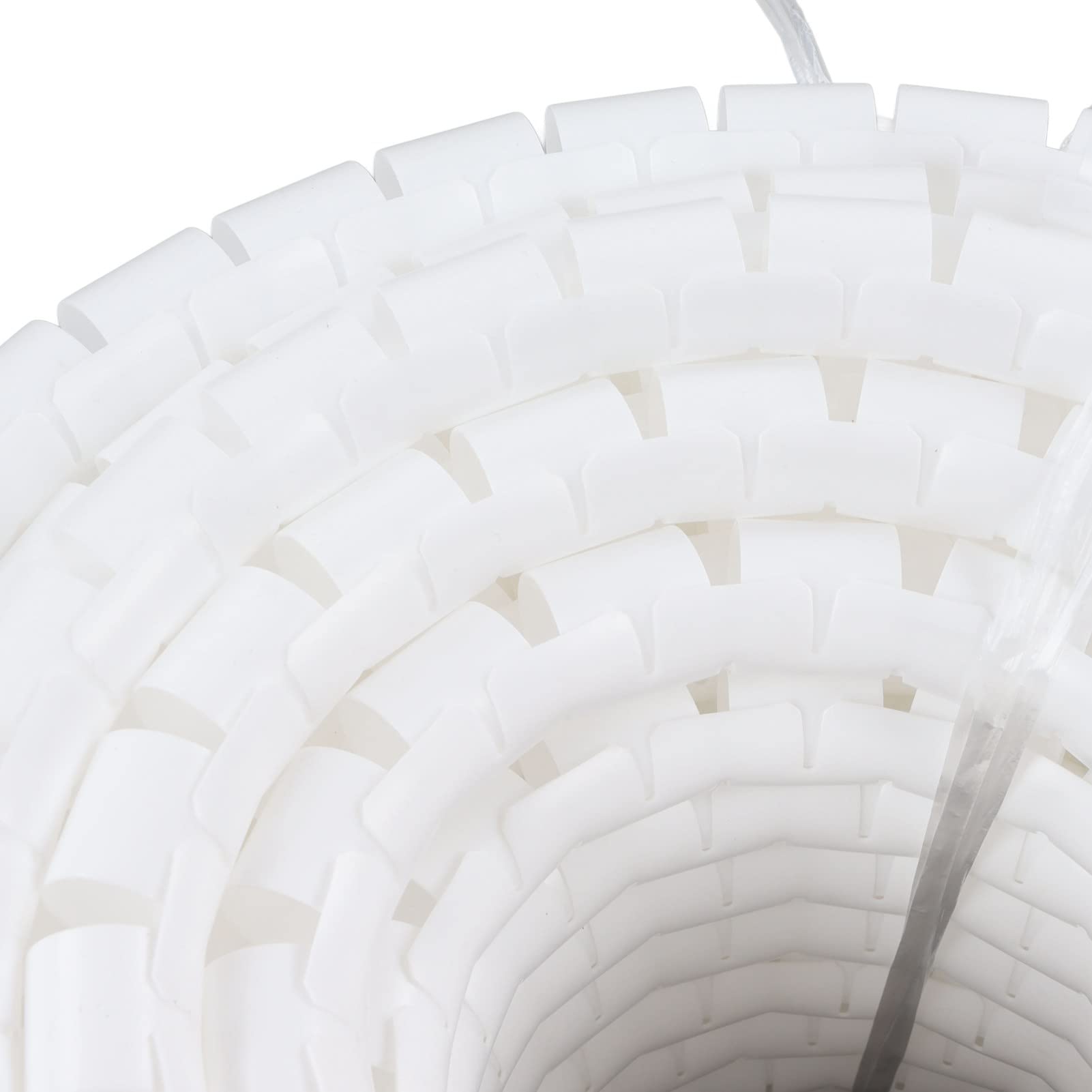 Organizzatore di Cavi a Spirale, Manicotto per Tubo in PE, Pacchetto di Protezione Cavo Flessibile per la Gestione dei Cavi, Bianco (Diametro 28mm 40m)