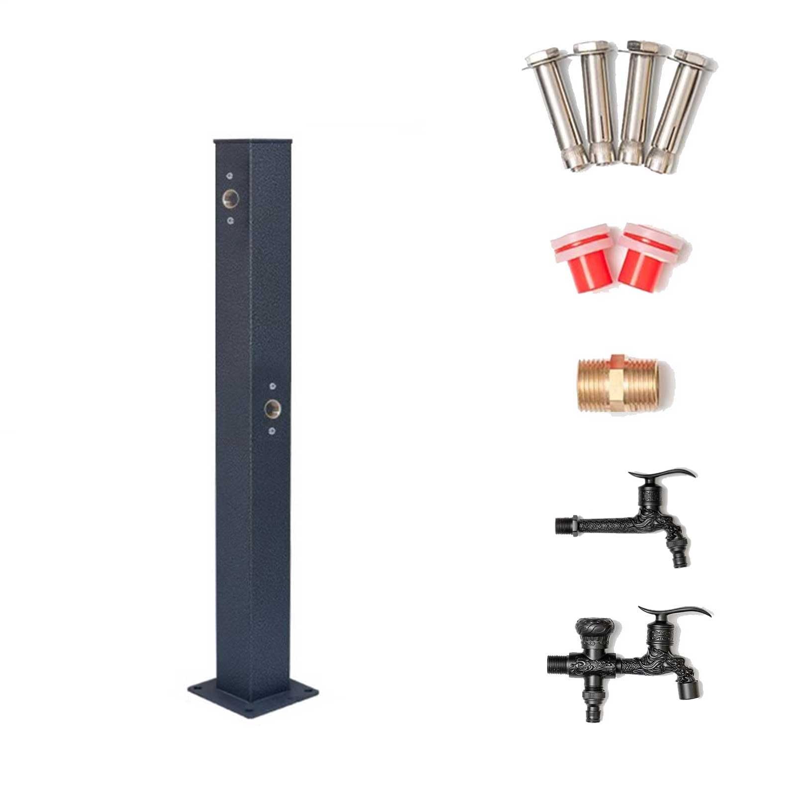 WOTZOV Outdoor Stainless Steel Water Column - 26In Freestanding Antifreeze Faucet For Garden Irrigation & Washing - Durable Vertical Design, Perfect For Outdoor Use，80cm/31in