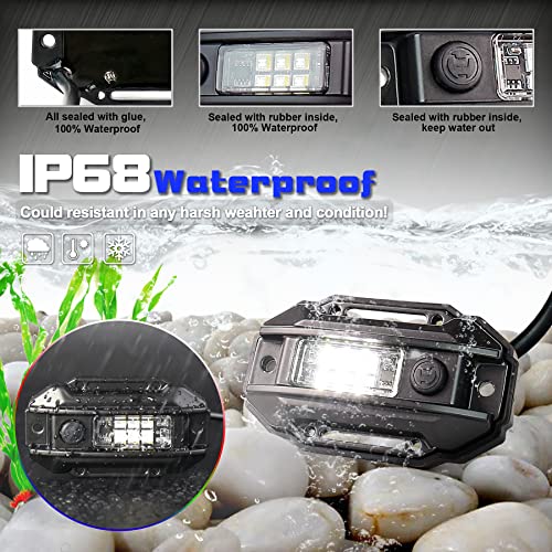 Luz de cúpula RGB blanca para UTV y ATV con interruptor universal 5