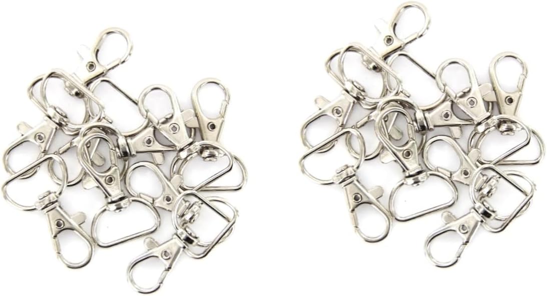 STOBOK 20pcs Degrees Swivel Trigger Snap Hooks for DIY Tackle Hanging Keychains Craft Projects