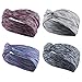 Produktbild DAZISEN Haarband Damen - Laufen Stirnband Frauen Absorbieren Feuchtigkeitsschweißband,4*Stirnbänder, 4 Farben,23 * 12cm