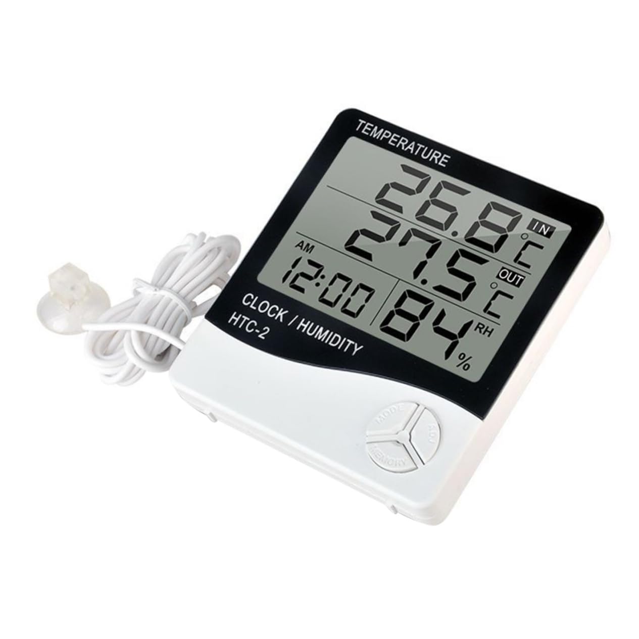 Yardwe 3pcs Long-Lasting Fish Tank Digital Temperature Meter LCD Digital Aquarium Thermometer Hygrometer for Pet Aquatic Environments