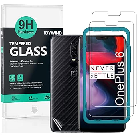 Ibywind Screen Protector for OnePlus 6,Premium 9H Tempered Glass Screen Protectors with Easy Install Kit-Transparent Cover
