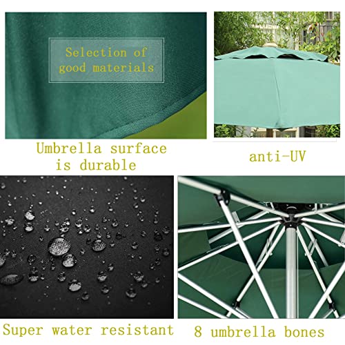 Sombrilla de jardín para exteriores e impermeable CLSDRZC con estructura de 8 varillas 3