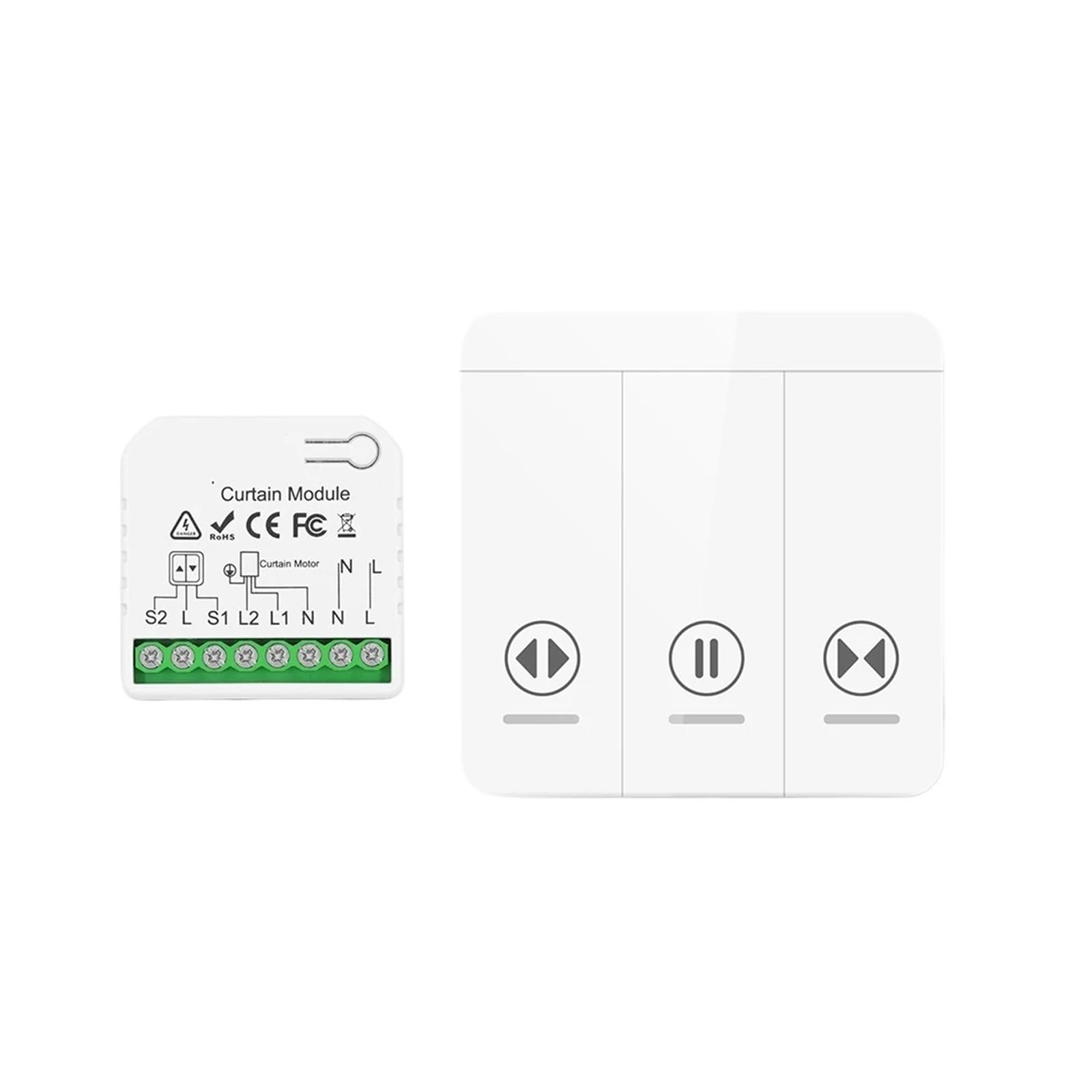 Module de commande rideau 16A 110V 220V multi-compatible avec émetteur - 2
