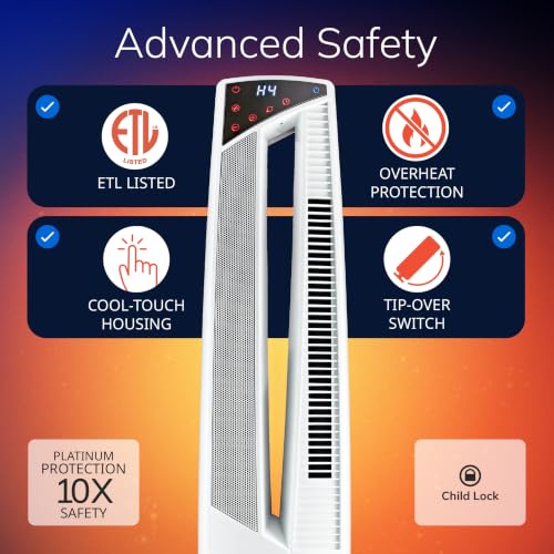 Lasko 38" DUO Comfort Tower Fan Space Heater - Remote - White - FHV820 | 1500W, Widespread Oscillation, High-Velocity Cooling, 3 Heat Settings, 4 Quiet Fan Modes, Indoor Fan and Heater Combo, Timer - image 3