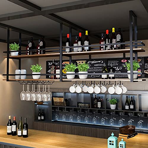 Rangement bouteilles de plafond suspendu pour libérer de l'espace sur le comptoir - 4