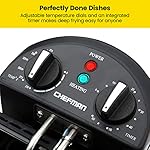 Chefman 4.5 Liter Deep Fryer w/Basket Strainer, XL Jumbo Size, Adjustable Temperature & Timer, Perfect for Fried Chicken, Shrimp, French Fries, Chips & More, Removable Oil-Container, Stainless Steel - Image 4