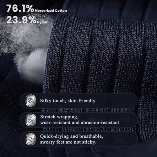 Retro Gong Men's Dress Socks Premium Mercerized Cotton Business Formal Sock, Gift for Entrepreneurs Admin Professionals Day3