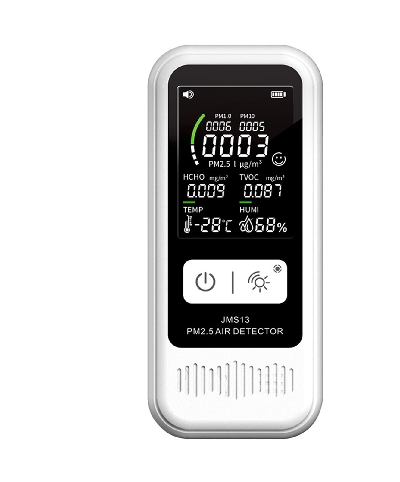 5 W 1 Monitor Jakości Powietrza PM2.5 HCHO TVOC Test Wilgotności Miernik Temperatury Wielofunkcyjny Detektor Gazu Tester Domowy