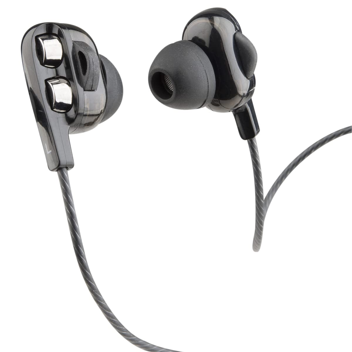 MobileSpec MBS10307 Dual Driver Wired Earbuds - Black