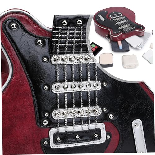 Sac à main guitare rouge vin pour sorties et style décontracté - 2