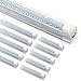10-Pack 8ft LED Shop Light Fixture - 90W T8 Integrated LED Tube Light - 6500K 12000LM V-Shape Linkable - High Output - Clear Cover - Plug and Play - 270 Degree Lighting for Garage, Shop, Barn