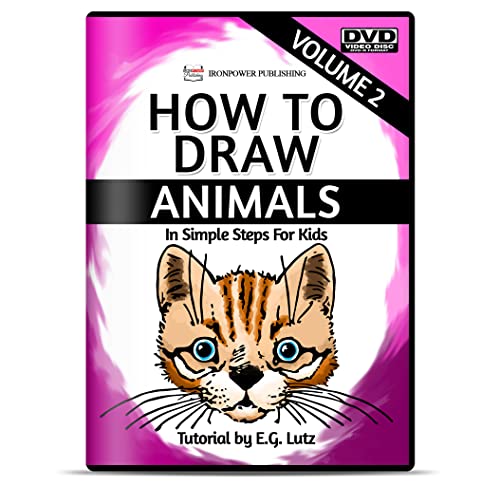 How to Draw Animals in Simple Steps for Kids Vol. 2 – Easy Step by Step Drawing Lessons DVD Video Tutorial by E.G. Lutz