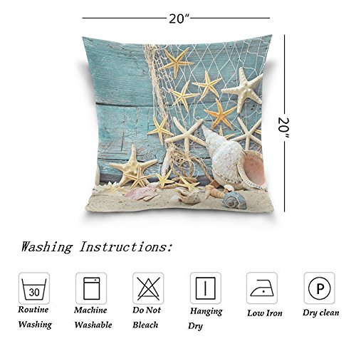 Suabo Throw Pillow Cover 20X20 Summer Decorative Pillow Covers With Starfish Printed For Mother's Day #TOP2