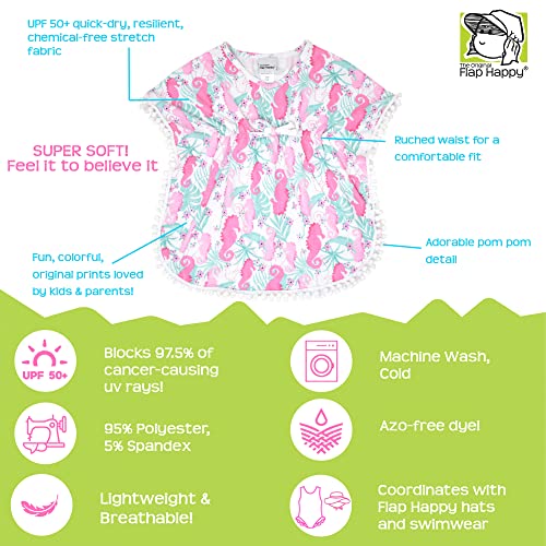 Image of Flap Happy Girls UPF 50+ Kaia Beach Swim Cover-up Playwear Dress, Fantasea Mermaid, 24 Months US