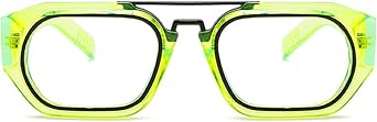 Designer Aviator Eyeglasse for Women, Stylish Eyewear Frame with Clear Lens, Anti-blue Light Computer Glasses