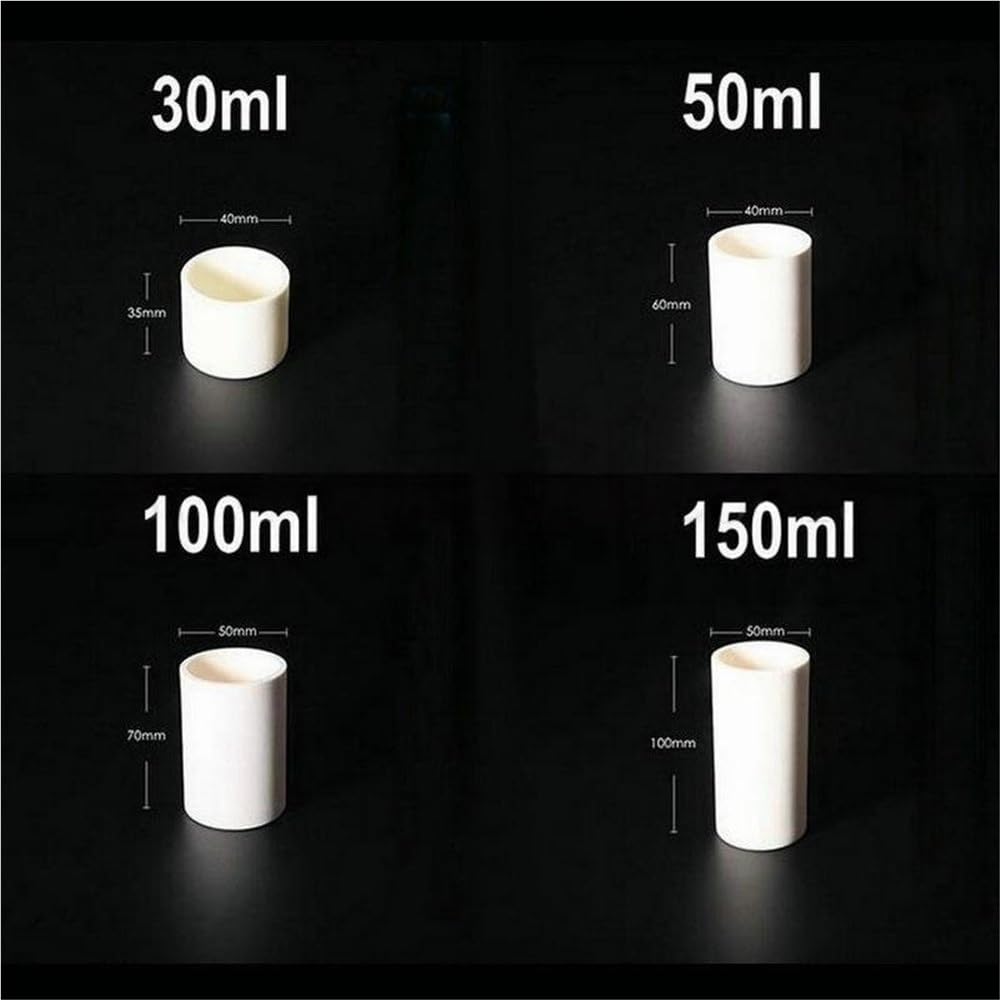 Zylindrischer Korundtiegel 5–1000 ml, Laborschmelzschale aus Aluminiumoxidkeramik, 1 Stück(150ml)