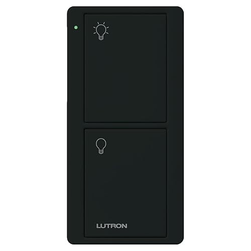 Lutron Caseta Smart Lighting - Control remoto inteligente Pico de 2 botones, para control de iluminación inalámbrico, funciona con Alexa, Apple