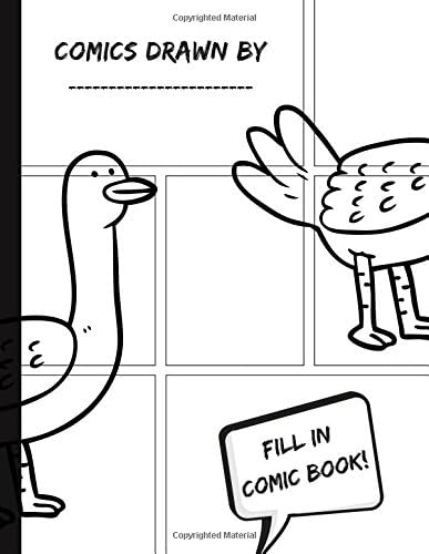 Comics drawn by: Blanks Comic Panels, For drawing your own comics, Draw your own comic adventure stories