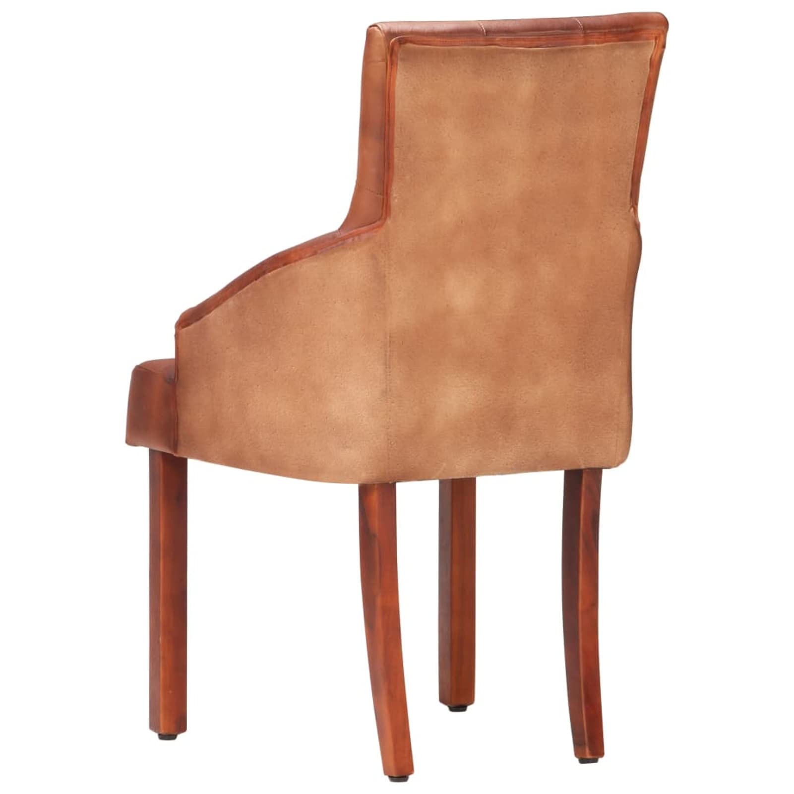 Krzesła do jadalni 4 szt. Krzesła do jadalni Krzesła Jadalnia Salon Meble Dining Chairs Krzesło do jadalni Brązowa Prawdziwa kozia skóra