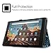Fintie Folio Case for All-New Amazon Fire HD 10 Tablet (Compatible with 7th and 9th Generations, 2017 and 2019 Releases) - Premium PU Leather Slim Fit Stand Cover with Auto Wake/Sleep, Jungle Night