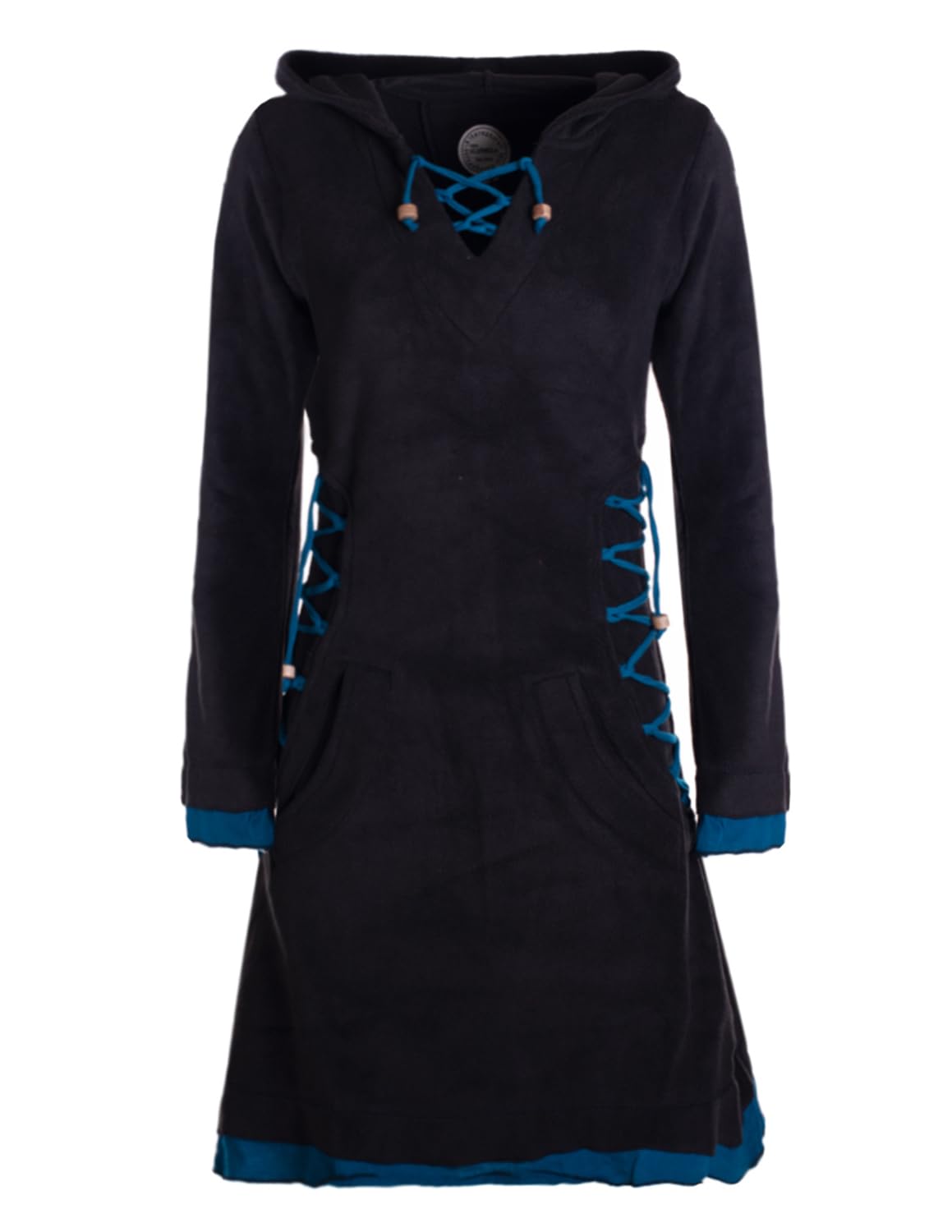 Vishes - Alternative Bekleidung - Extra warmes Damen Elfenkleid Winterkleid Sweatkleid Eco-Fleece