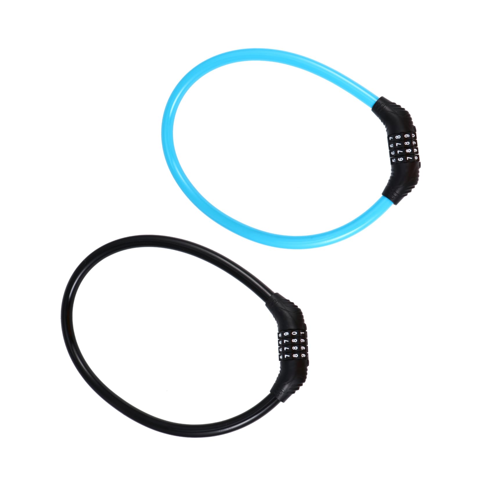 BESPORTBLE 2pcs Bike Lock Chain Lock Security Flexible Bendable Materials Simple Stylish Design Random Color