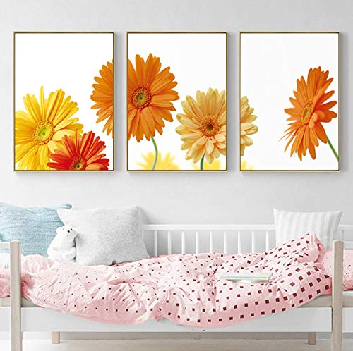 Affiches camomille 50x70cm sans cadre aux couleurs solaires éclatantes