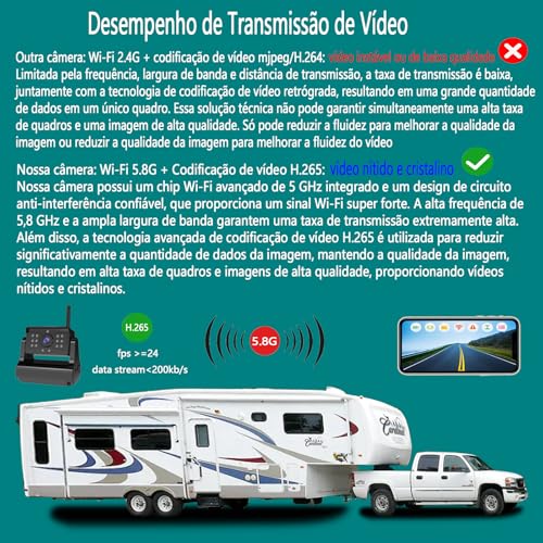 Wireless Backup Camera,Ultra Strong WiFi Signal Clear Picture Magnetic Rechargeable Rear View Reverse Back up Camera for Hitch Tow Gooseneck Travel Boat Horse 5th Wheel Trailer Truck Camper Pickup RV — view 4