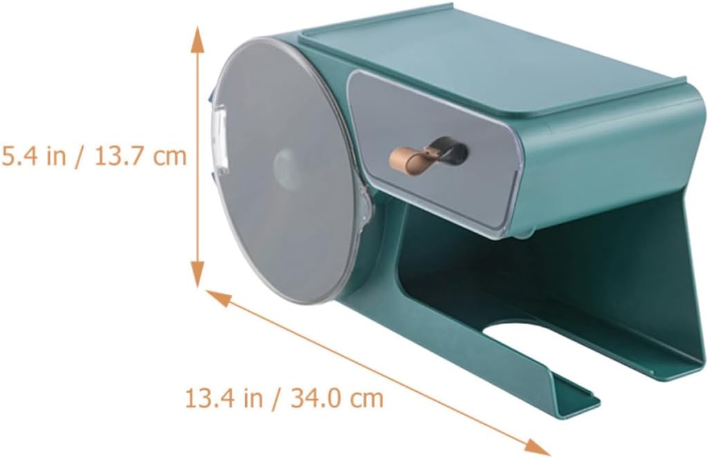 Wall Mounted Toilet Paper Box with Side Hook, Hips PET Storage
