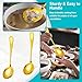 Serving Utensils, 15 Pcs Stainless Steel Large Flatware Serving Tools Kit, Included Spoons, Forks, Tongs, Slotted Spoon, Ladle, Cake Server for Kitchen Catering Banquet Wedding Buffet Party, Gold