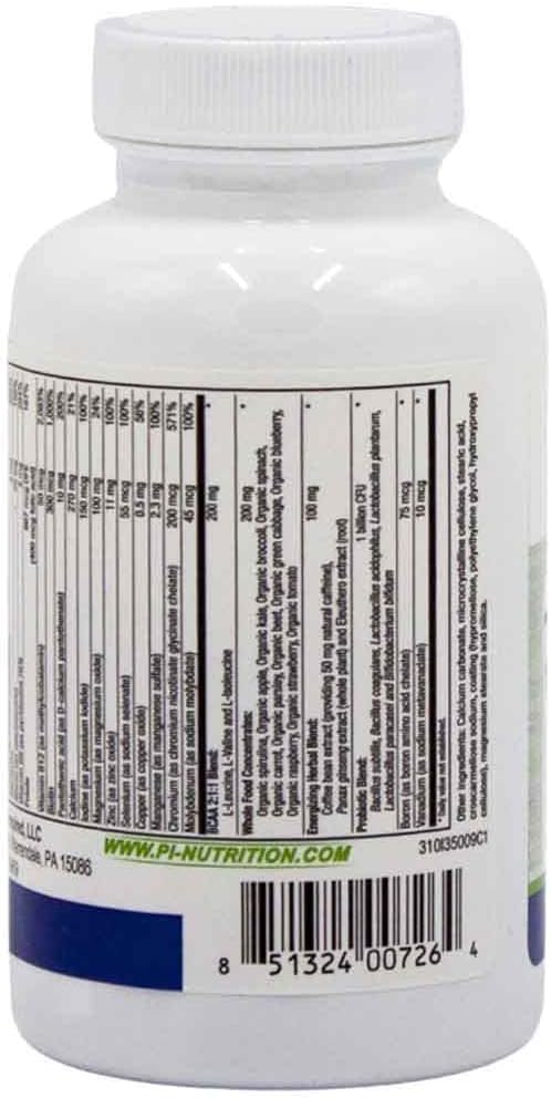Performance Inspired Nutrition - Whole Food Multi Vitamin â€“ 1 Billion CFU Probiotics â€“ BCAAs â€“ Energizing Herbal Complex - 90 Count (Pack of 1)