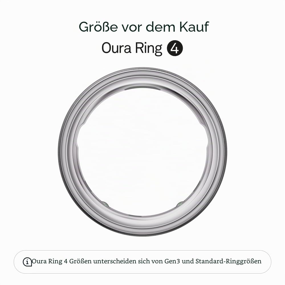 Oura Ring 4 - Gebürstetes Silber - Size 11 - Smart Ring | Measure First with Oura Ring 4 Sizing Kit | Sleep Tracking Wearable - Heart Rate - Fitness Tracker - Up to 8 Days Battery Life