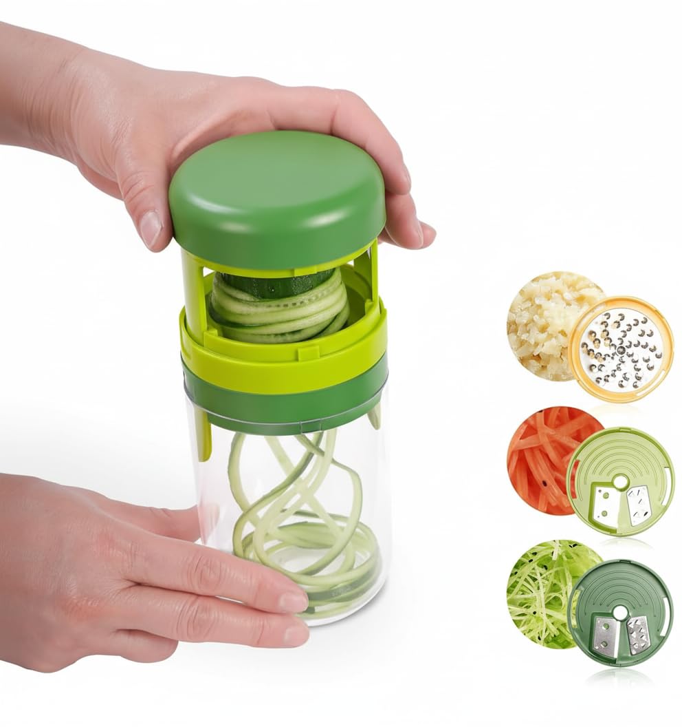 Handheld Spiralizer for Vegetable, Potato Spiral Cutter, Spaghetti Vegetable Spiral Slicer for Carrot, Fruit, Cucumber, Potato, Pumpkin, Zucchini, Noodle, Bpa Free, Without Electricity