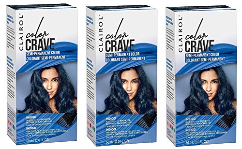 Clairol Color Crave Semi-permanent Hair Color, Indigo (3-PACK) Clairol Color Crave Semi-permanent Hair Color, Indigo (3-PACK)
