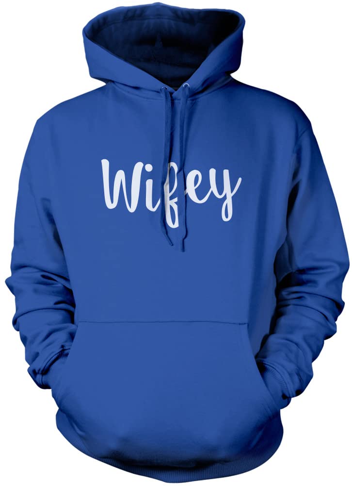 Hotscamp Boys Blue Wifey Unisex Hoodie - Large