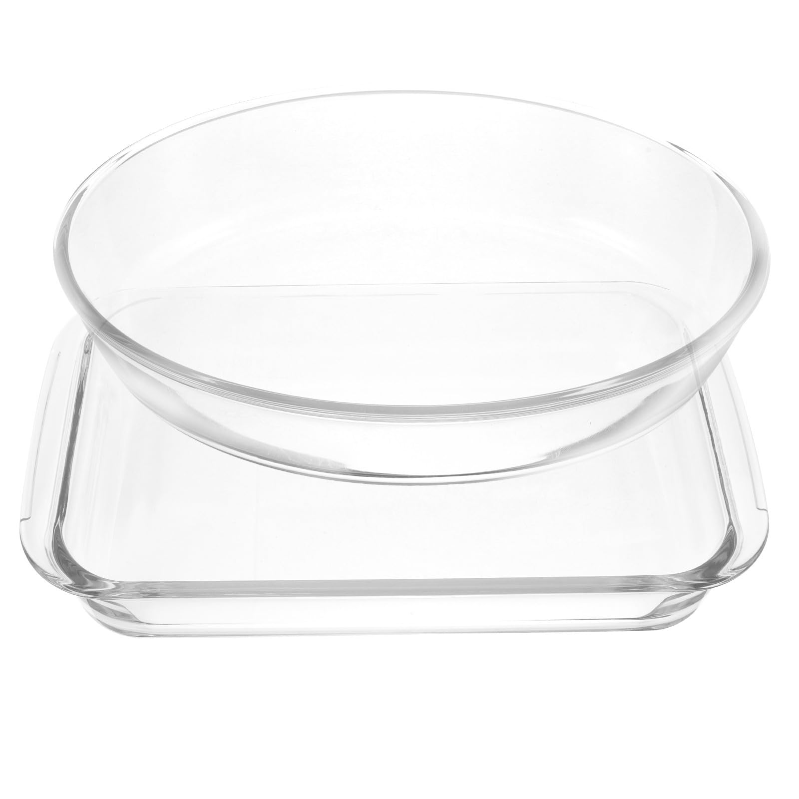 2 Pièces Plat à Four Rectangulaire en Verre, Simple Style, pour